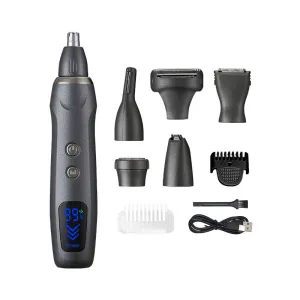 6-in-1 Rechargeable Electric Grooming Kit | Interchangeable Heads | LED Display