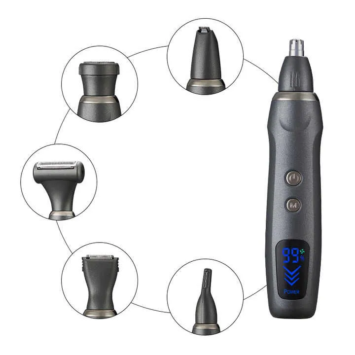 6-in-1 Rechargeable Electric Grooming Kit | Interchangeable Heads | LED Display