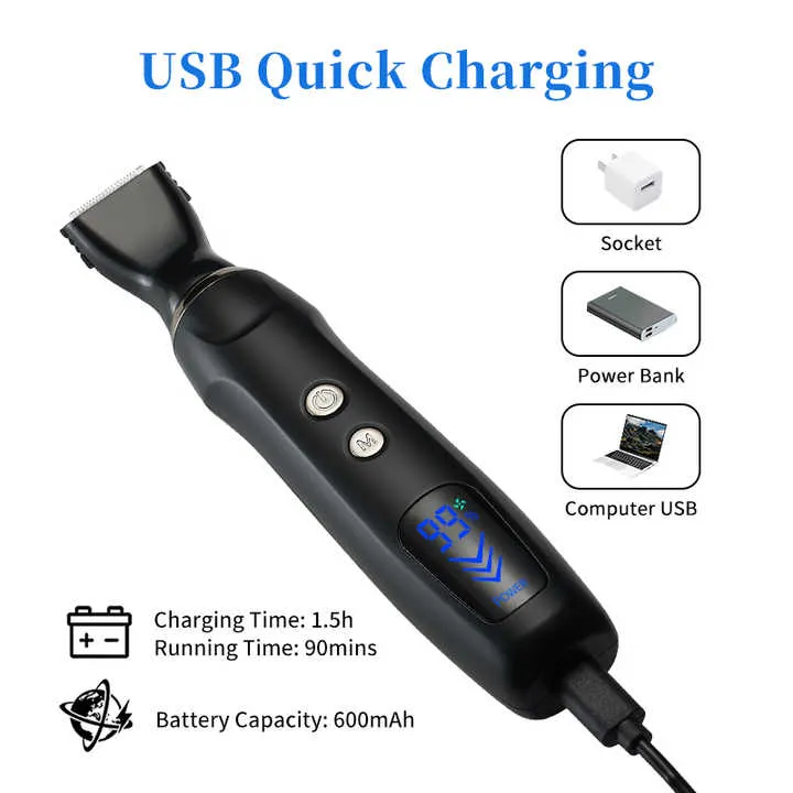 6-in-1 Rechargeable Electric Grooming Kit | Interchangeable Heads | LED Display
