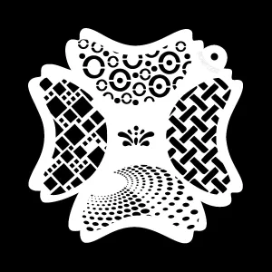 Bowitzki Reusable Face Paint Stencils for Body Art Painting Halloween Party Makeup Temporary Tattoos Stencils (Texture-2)