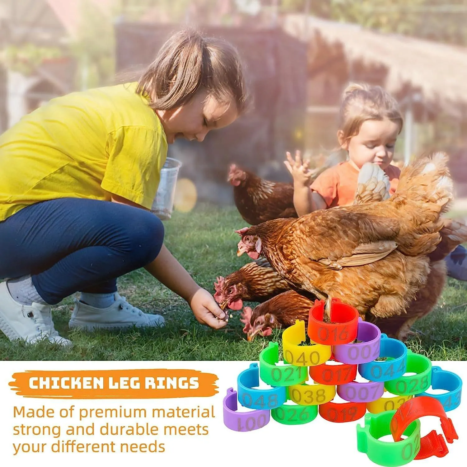Chicken Leg Rings With Numbered For Ducks Chicks Guinea Pigeons Goose