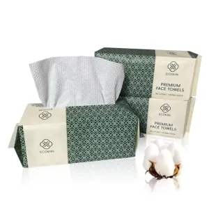Disposable Face Towel Biodegradable Facial Clean Towels Face Towelettes for Sensitive Skin Essence-water Compress Makeup Remover Wet Dry Wipes Waterproof Packaging Replaces Boxes