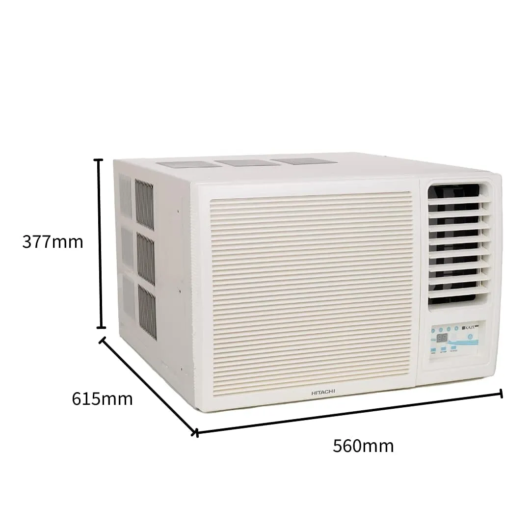 Hitachi RAW312HEDO 1 Ton 2 Star Window AC (Copper Condenser, Dust Filter, R-32 Refrigerant, White)