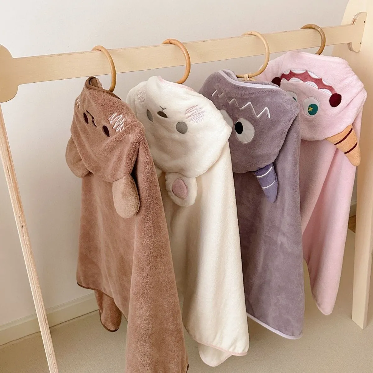 Monsters & Animals Wearable Baby Bath Towel