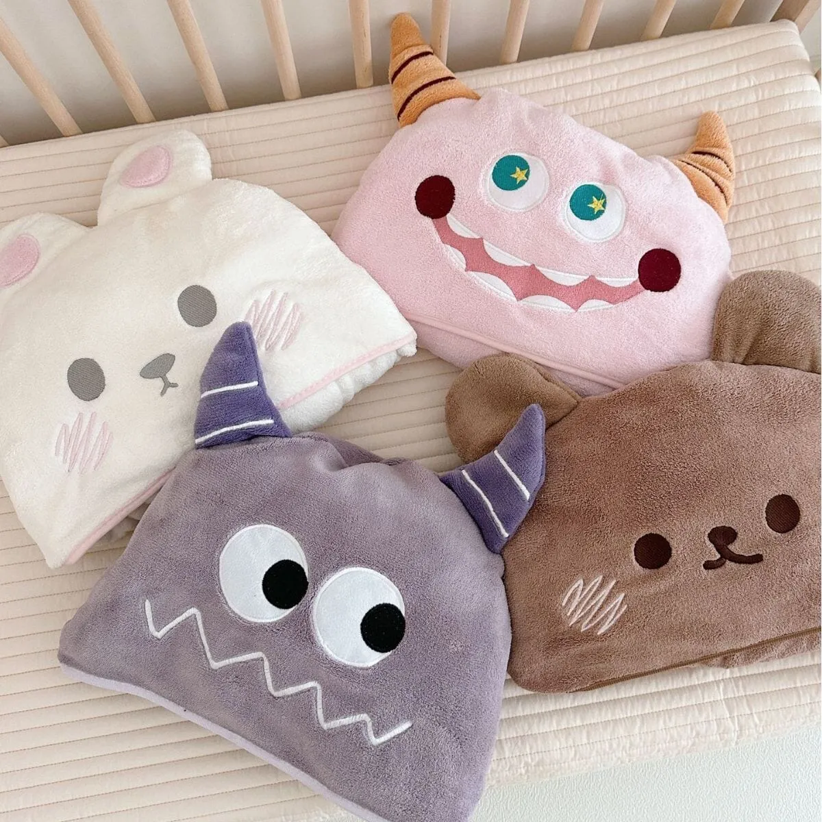 Monsters & Animals Wearable Baby Bath Towel