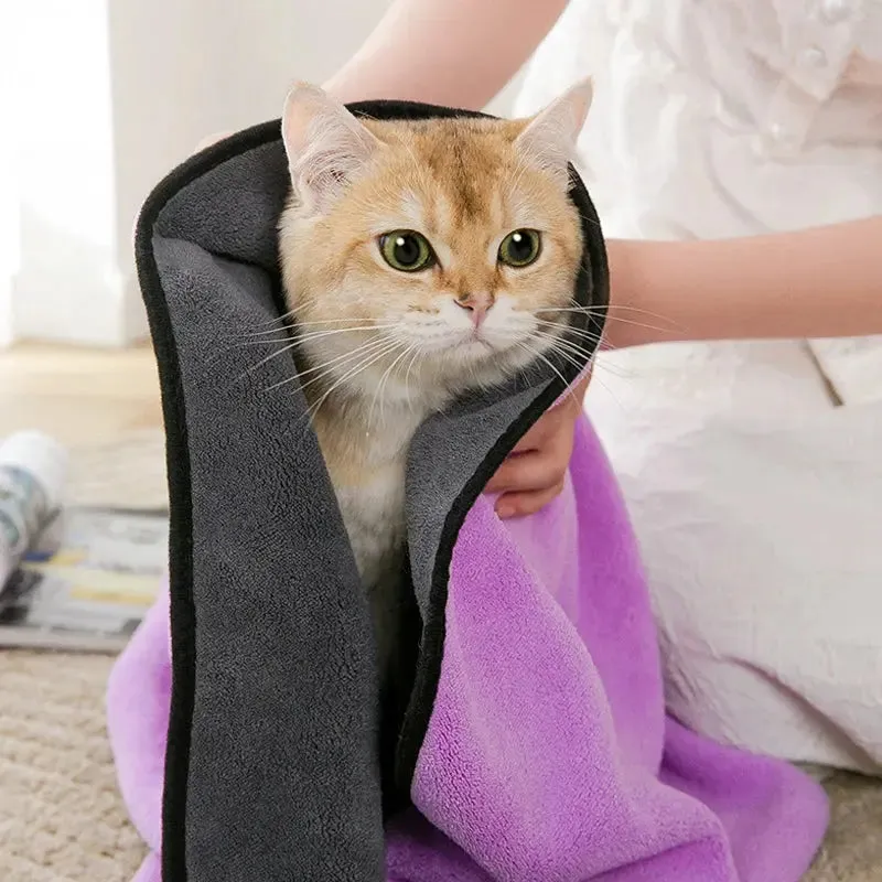 Quick-Dry Soft Pet Towel for Cozy, Happy Pets