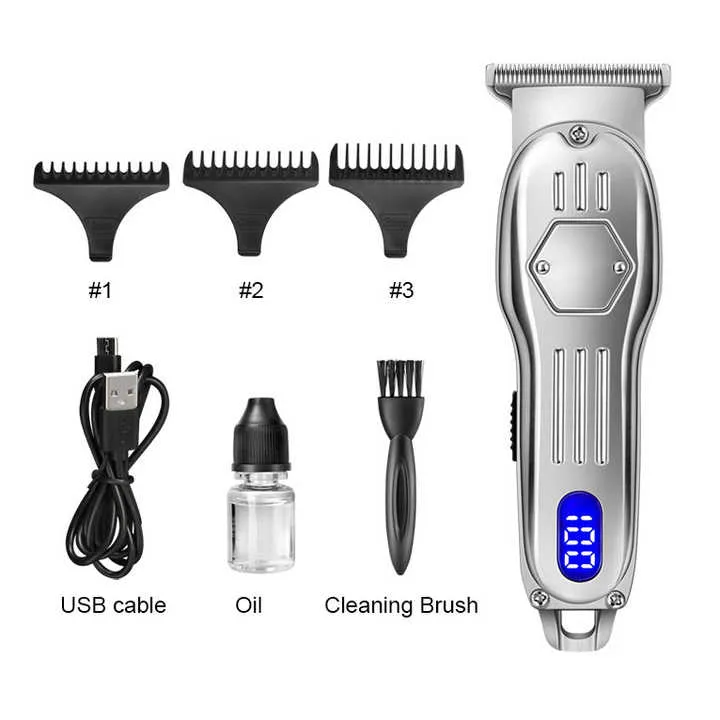 Usb قابلة للشحن الشعر المتقلب اللاسلكي الحلاق . USB Rechargeable Hair Trimmer Cordless Barber Carving