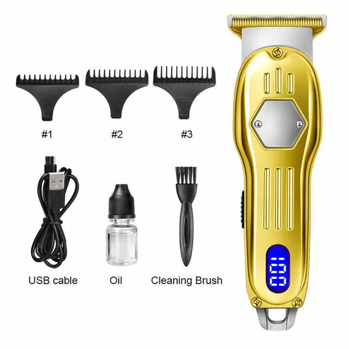 Usb قابلة للشحن الشعر المتقلب اللاسلكي الحلاق . USB Rechargeable Hair Trimmer Cordless Barber Carving
